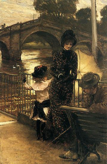 James Joseph Jacques Tissot By the Thames at Richmond Spain oil painting art